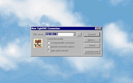 With TightVNC, I can get a modern Windows computer on the CRT and operate it remotely.