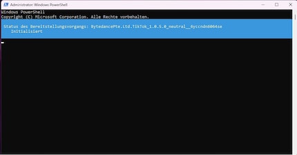 Als het bericht in het blauw verschijnt, is het commando correct ingevoerd.