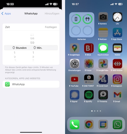 Zo ziet het eruit als apps worden geblokkeerd.