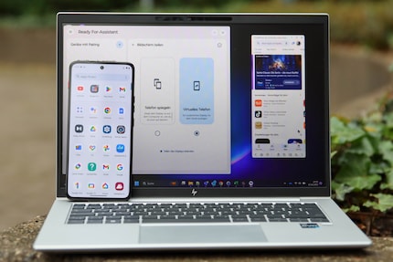 Het scherm kan 1:1 of virtueel worden gesplitst.