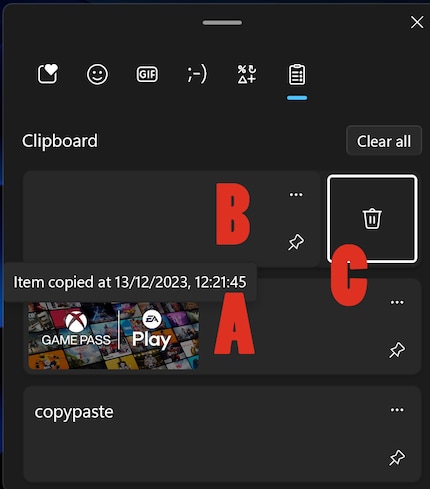 Je hebt talloze opties in je klembordgeschiedenis.