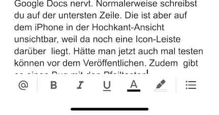 Liebe Entwickler von Google Docs: Gebt euch bitte etwas mehr Mühe.