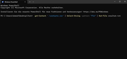 So sollte der Befehl aussehen.