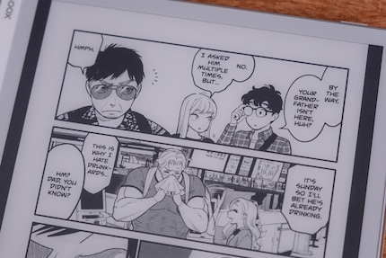 Dankzij de goede resolutie en papierimitatie geeft de e-reader ook strips goed weer.
