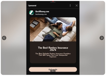 The adverts also appear on mobile.