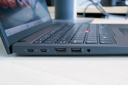 The ports on the left-hand side.